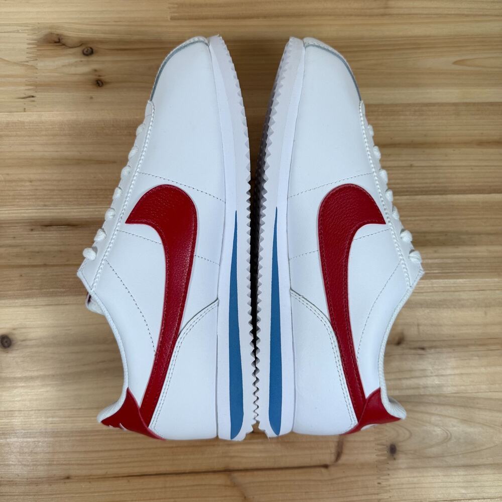 Nike Cortez classic sneakers womens 9 White red Leather Retro DN1791-108 - Picture 7 of 11